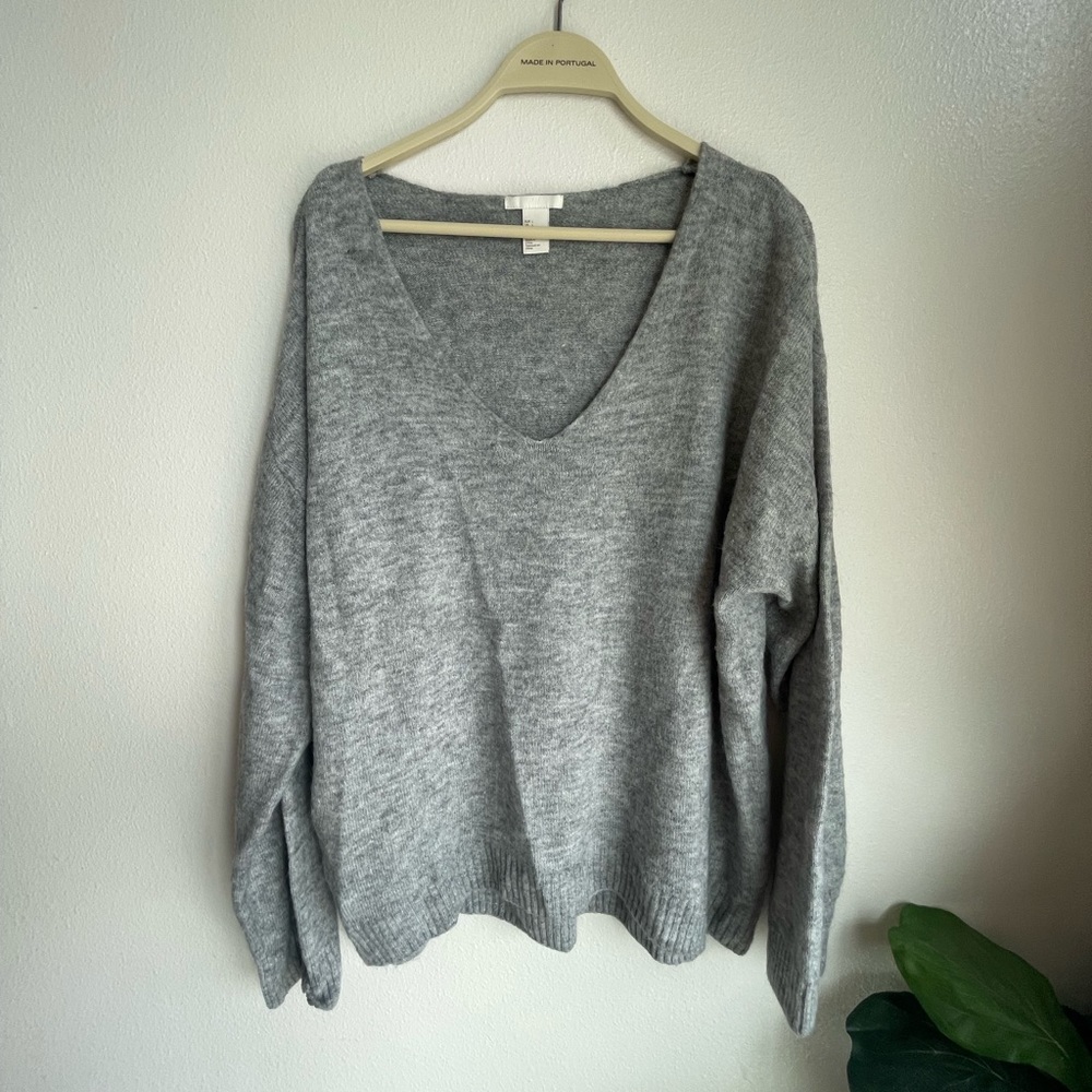 Grey H&M V Neck Sweater